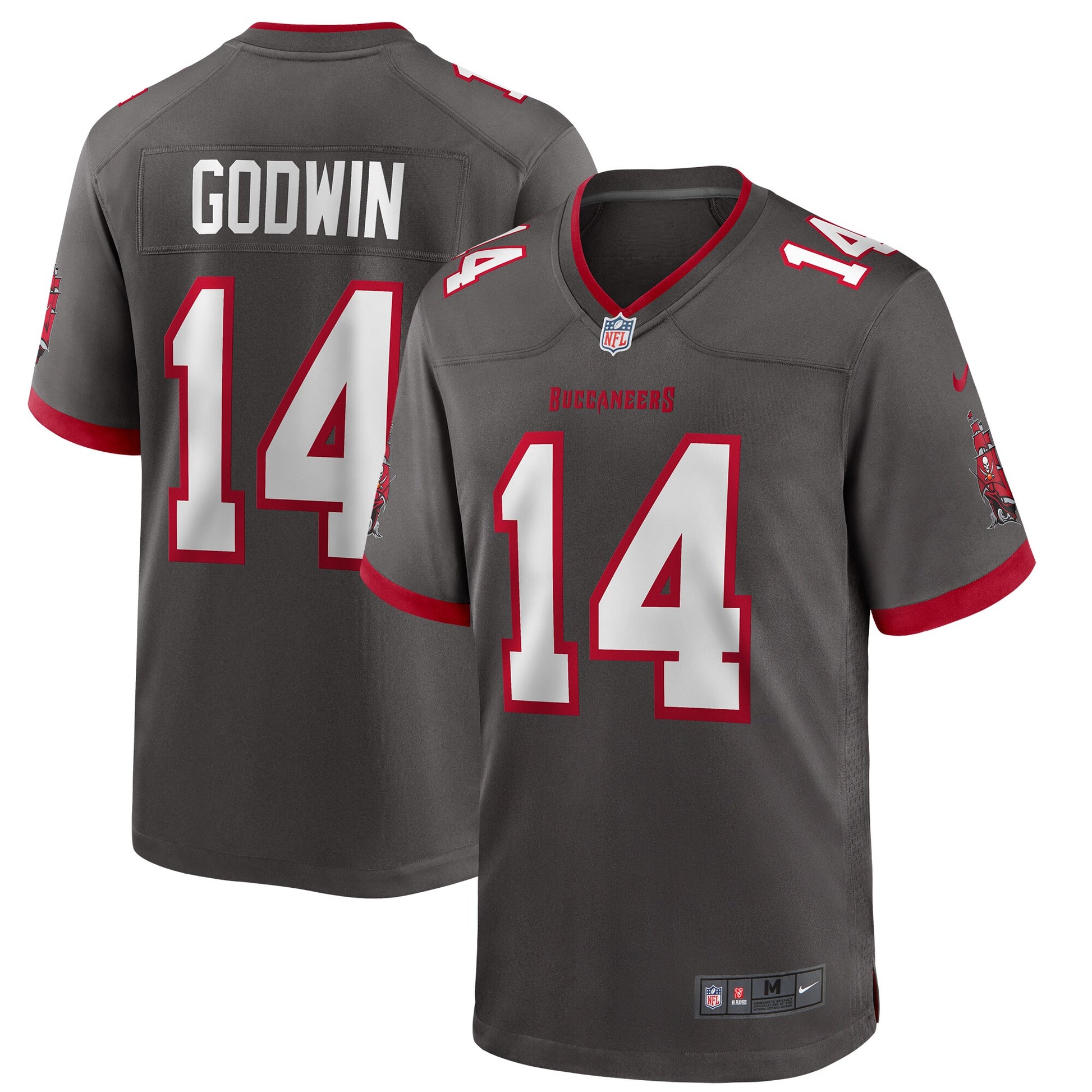 Tampa Bay Buccaneers Chris Godwin Pewter Alternate Game Football Jersey product image