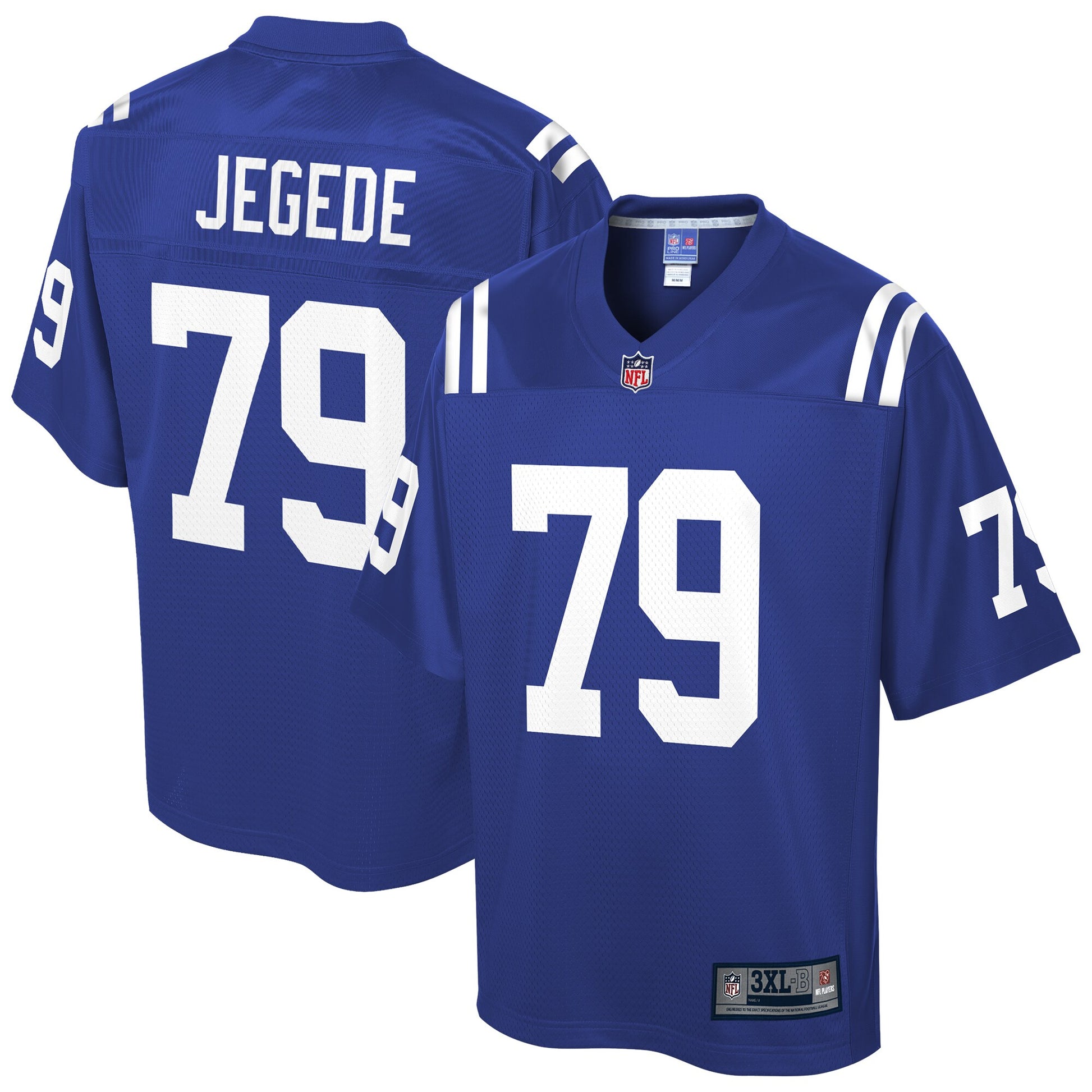 Indianapolis Colts Jegs Jegede Pro Line Big & Tall Team Color Royal Football Jersey product image
