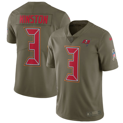 Tampa Bay Buccaneers Jameis Winston Limited Salute To Service Olive Football Jersey product image