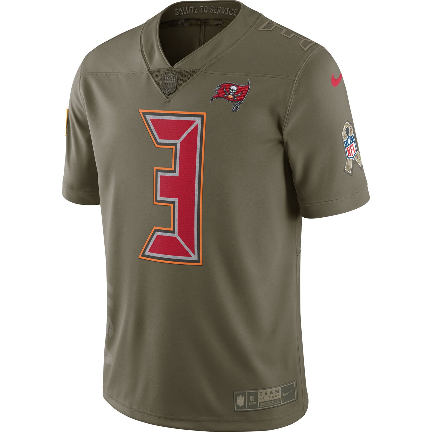 Tampa Bay Buccaneers Jameis Winston Limited Salute To Service Olive Football Jersey product image