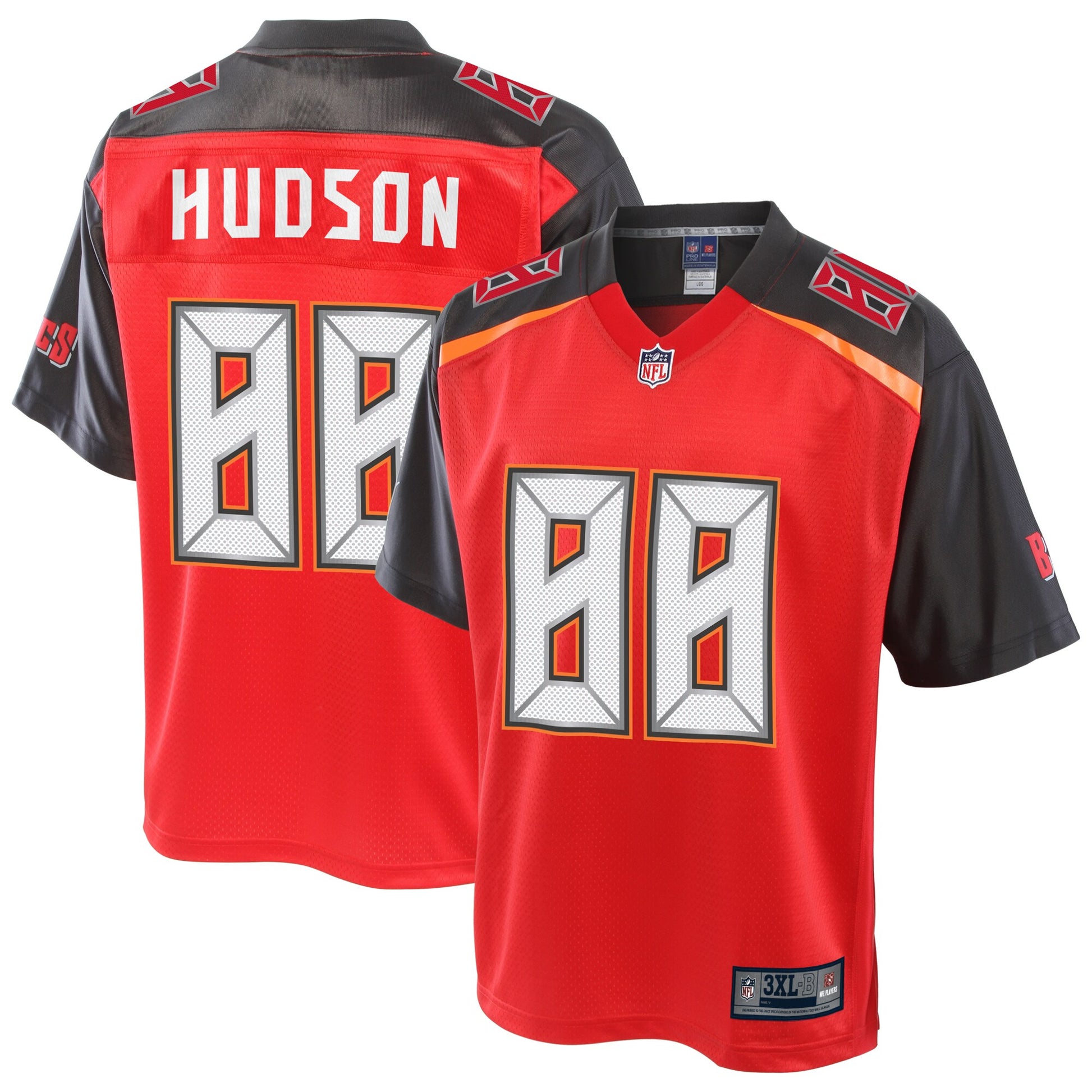Tampa Bay Buccaneers Tanner Hudson Pro Line Big & Tall Red Football Jersey product image