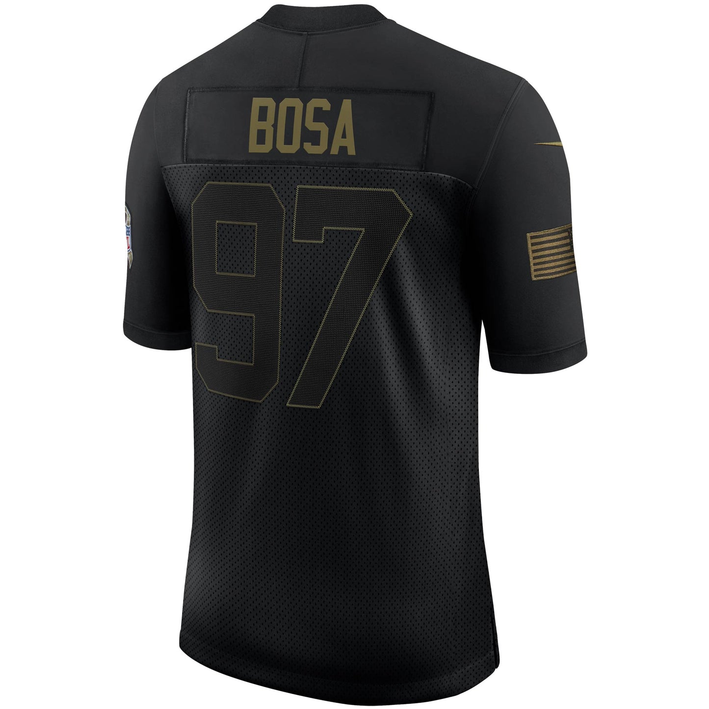 San Francisco 49ers Nick Bosa 1909 Limited Salute To Service Black Football Jersey product image