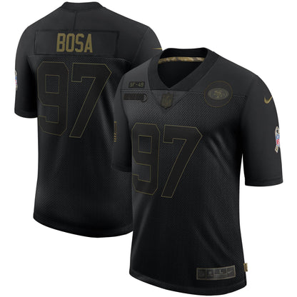 San Francisco 49ers Nick Bosa 1909 Limited Salute To Service Black Football Jersey product image