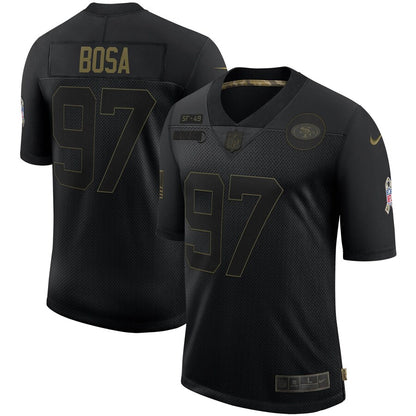 San Francisco 49ers Nick Bosa 1909 Limited Salute To Service Black Football Jersey product image