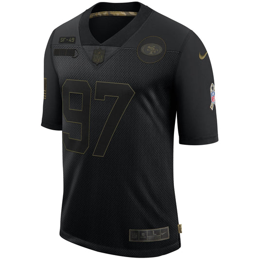 San Francisco 49ers Nick Bosa 1909 Limited Salute To Service Black Football Jersey product image