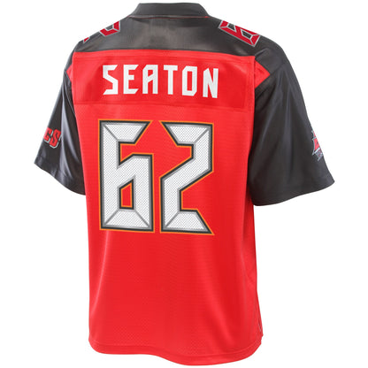 Tampa Bay Buccaneers Brad Seaton Pro Line Big & Tall Red Football Jersey product image