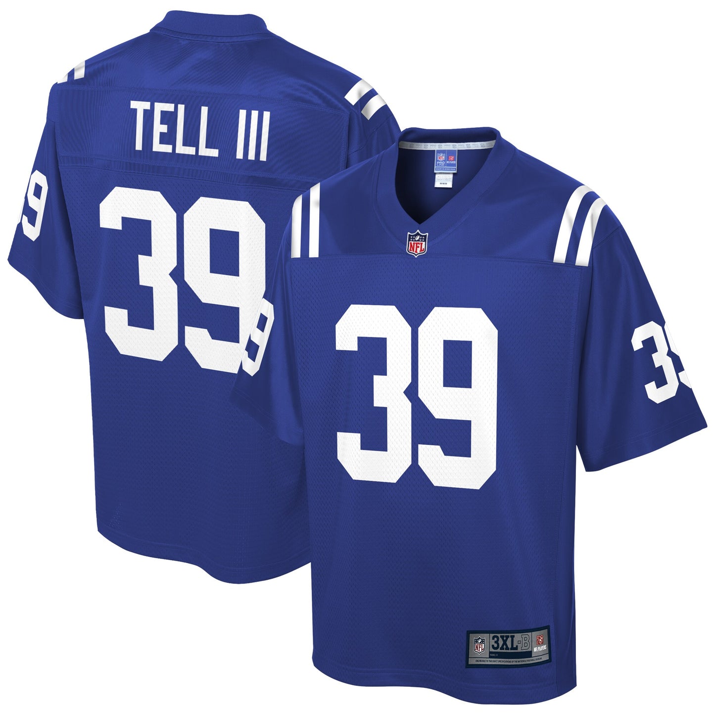 Indianapolis Colts Marvell Tell Pro Line Big & Tall Royal Football Jersey product image