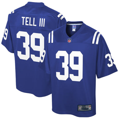 Indianapolis Colts Marvell Tell Pro Line Big & Tall Royal Football Jersey product image