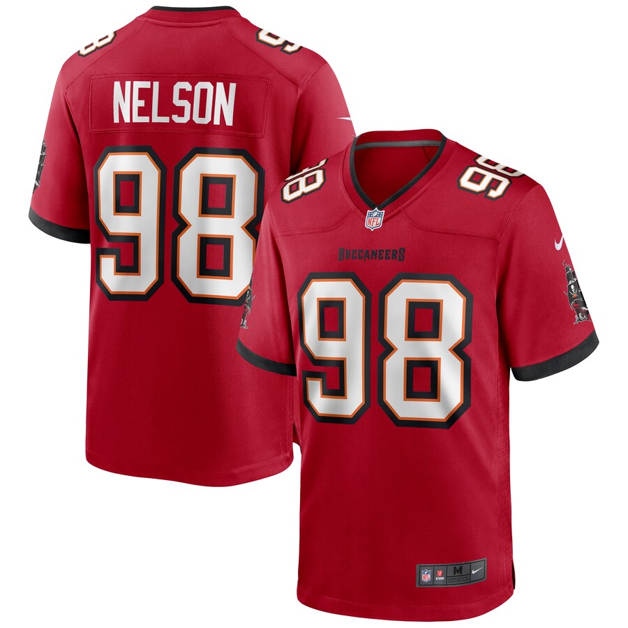 Tampa Bay Buccaneers Anthony Nelson Game Red Football Jersey product image