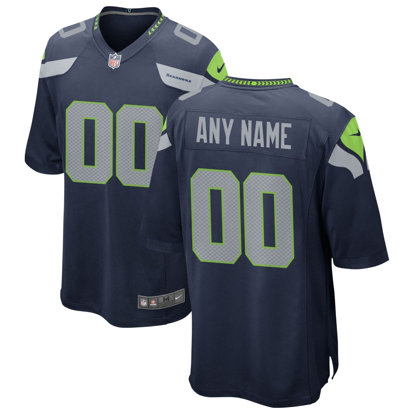 Seattle Seahawks College 1981 Custom Game Navy Football Jersey product image