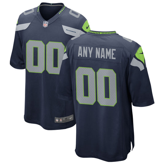 Seattle Seahawks College 1981 Custom Game Navy Football Jersey product image