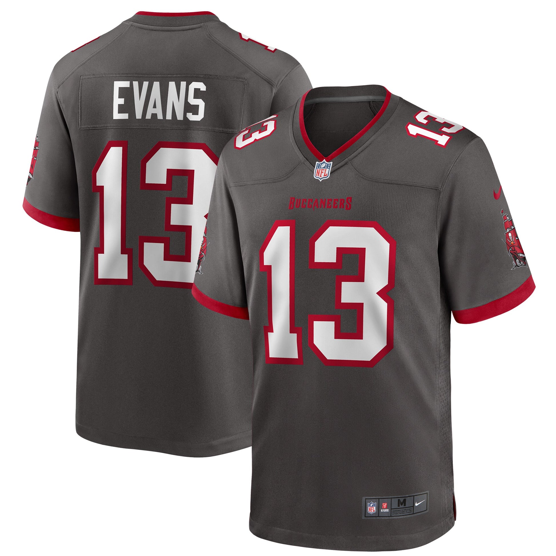 Tampa Bay Buccaneers Mike Evans Pewter Alternate Game Football Jersey product image