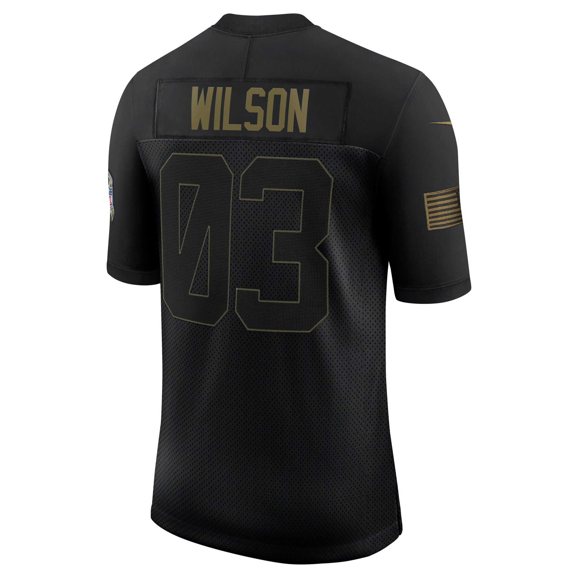 Seattle Seahawks Russell Wilson 1980 Limited Salute To Service Black Football Jersey product image