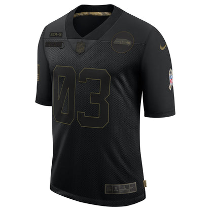 Seattle Seahawks Russell Wilson 1980 Limited Salute To Service Black Football Jersey product image
