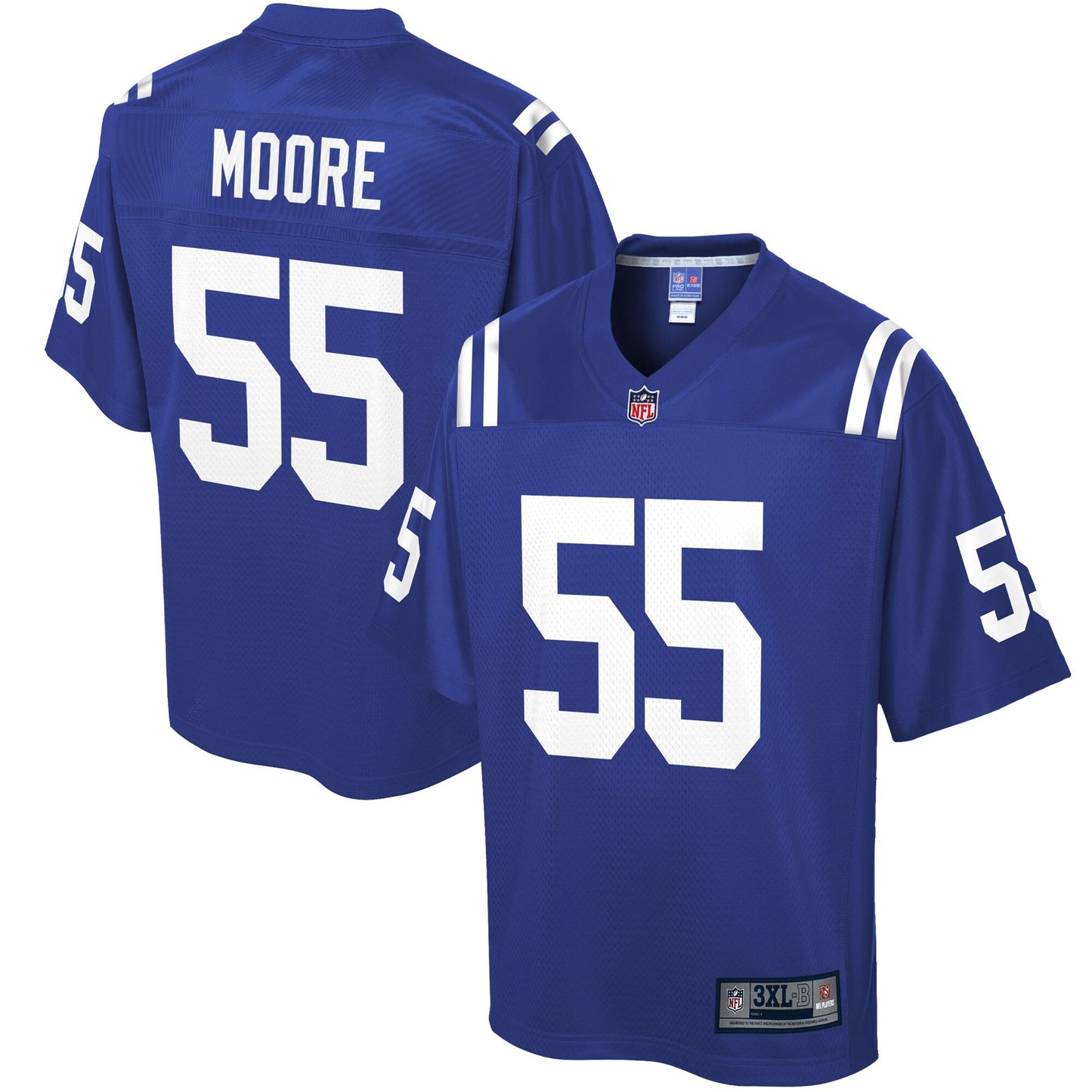 Indianapolis Colts Skai Moore Pro Line Big & Tall Royal Football Jersey product image