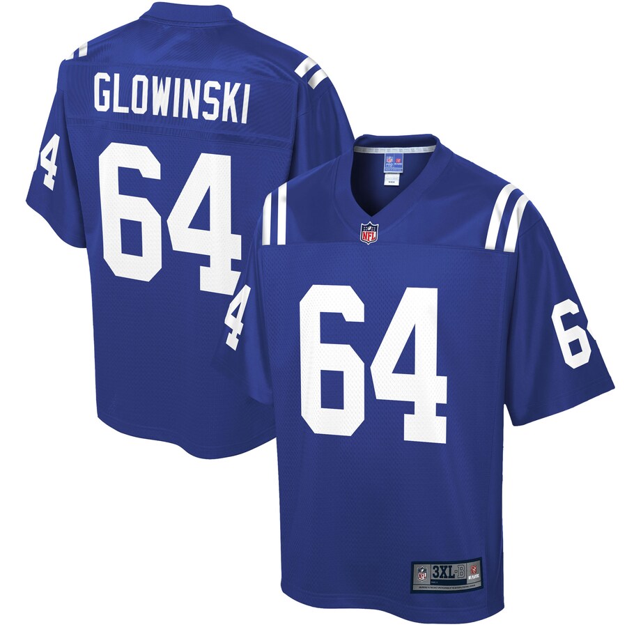 Indianapolis Colts Mark Glowinski Pro Line Big & Tall Royal Football Jersey product image