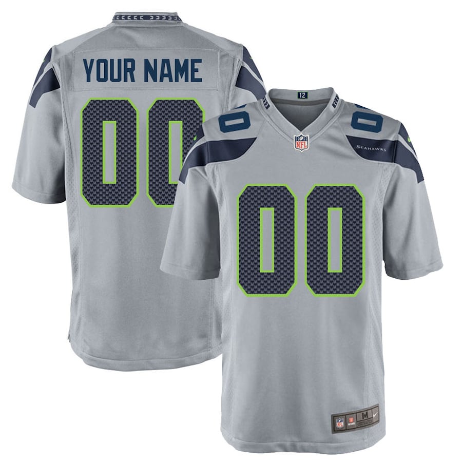 Seattle Seahawks 2013 Custom Alternate Game Gray Football Jersey product image
