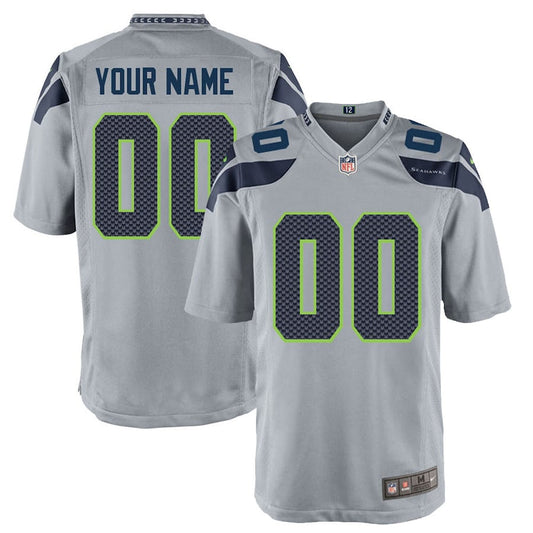 Seattle Seahawks 2013 Custom Alternate Game Gray Football Jersey product image