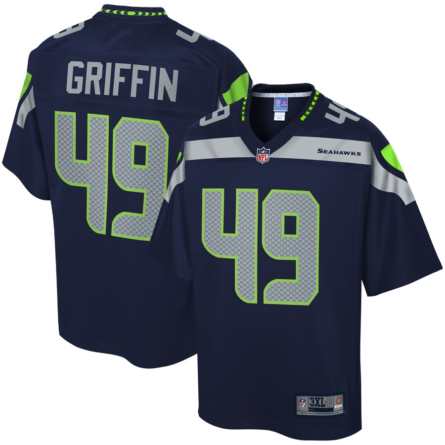 Seattle Seahawks Shaquem Griffin 2061 Pro Line Big & Tall Navy Football Jersey product image