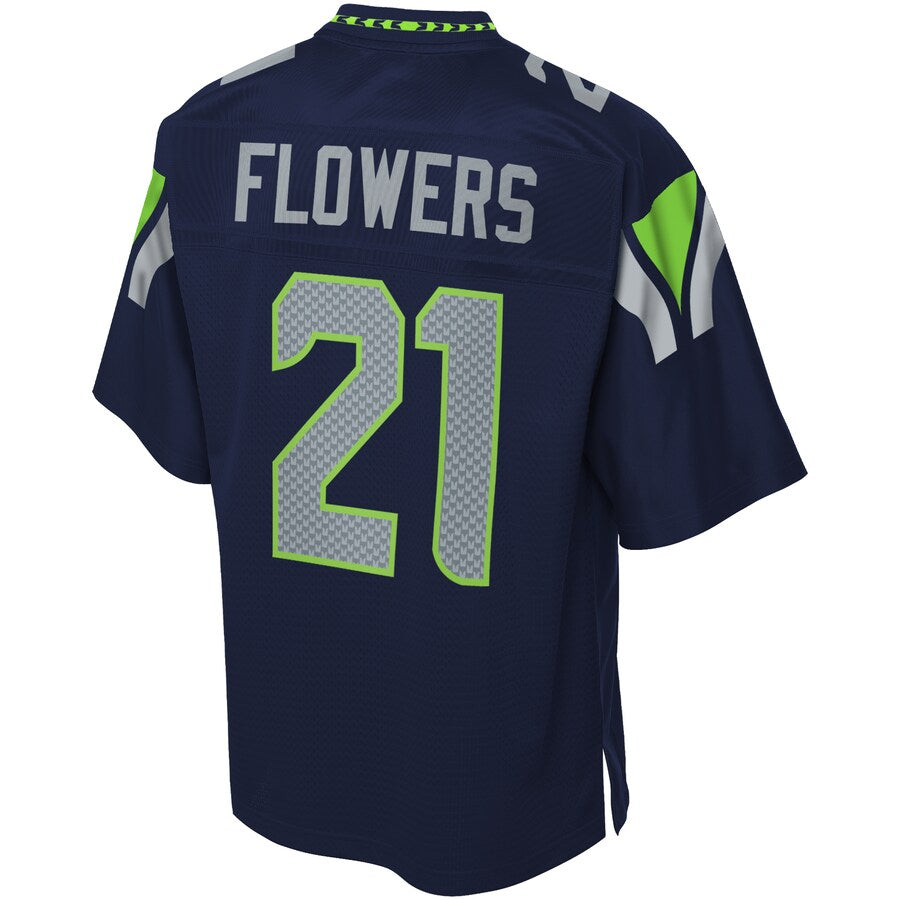Seattle Seahawks Tre Flowers 2072 Pro Line Team Color Navy Football Jersey product image