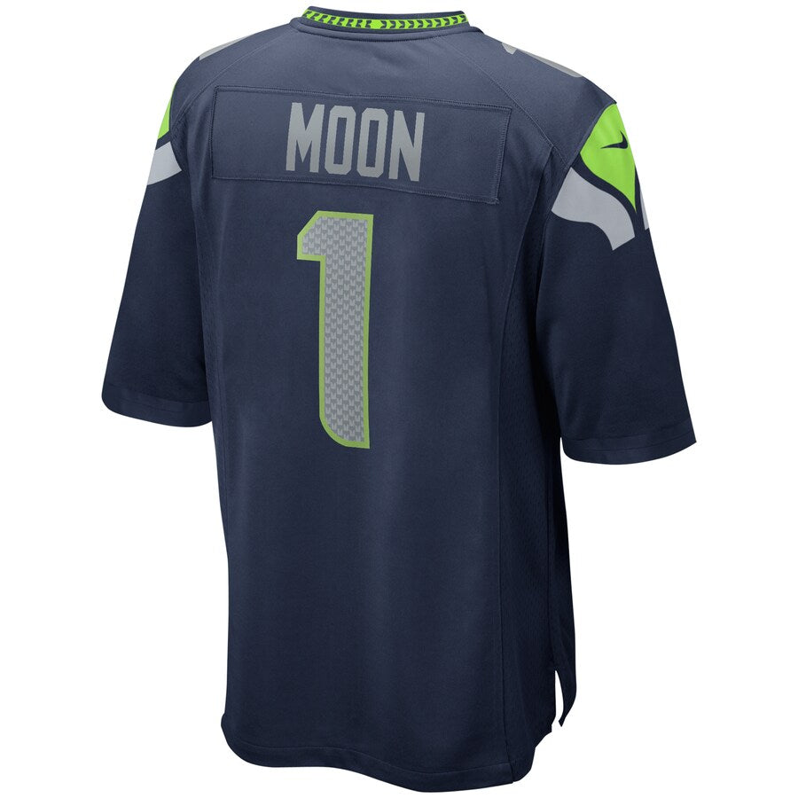 Seattle Seahawks Warren Moon 2052 Game Navy Football Jersey product image