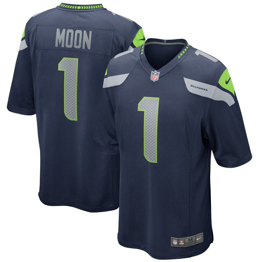 Seattle Seahawks Warren Moon 2052 Game Navy Football Jersey product image