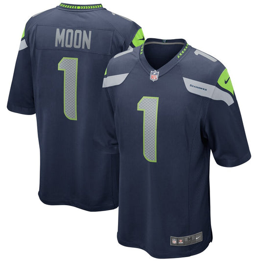 Seattle Seahawks Warren Moon 2052 Game Navy Football Jersey product image