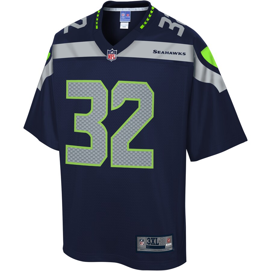 Seattle Seahawks Chris Carson 2051 Pro Line Big & Tall Navy Football Jersey product image