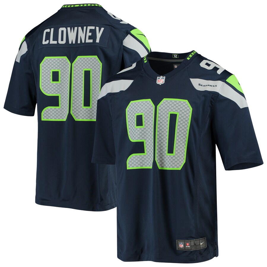 Seattle Seahawks Jadeveon Clowney 2022 Game Navy Football Jersey product image