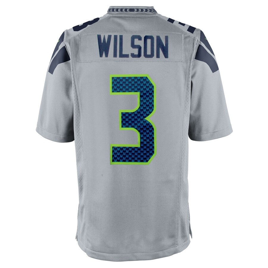 Seattle Seahawks Russell Wilson 2005 Alternate Game Gray Football Jersey product image