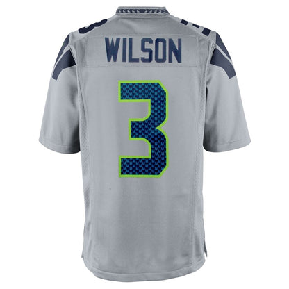 Seattle Seahawks Russell Wilson 2005 Alternate Game Gray Football Jersey product image