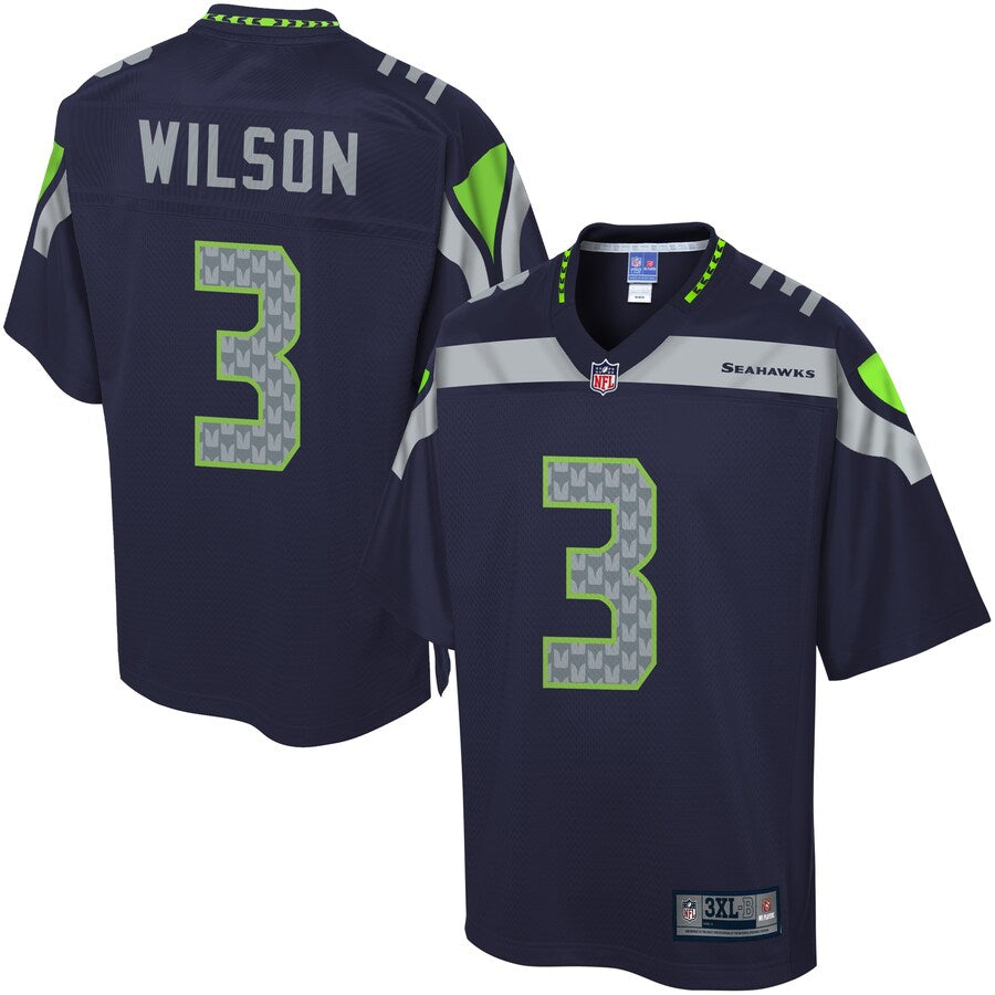 Seattle Seahawks Russell Wilson 1995 Pro Line Big & Tall Team Color Football Jersey product image