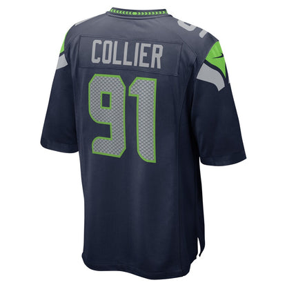 Seattle Seahawks L.j. Collier 2041 Game Navy Football Jersey product image