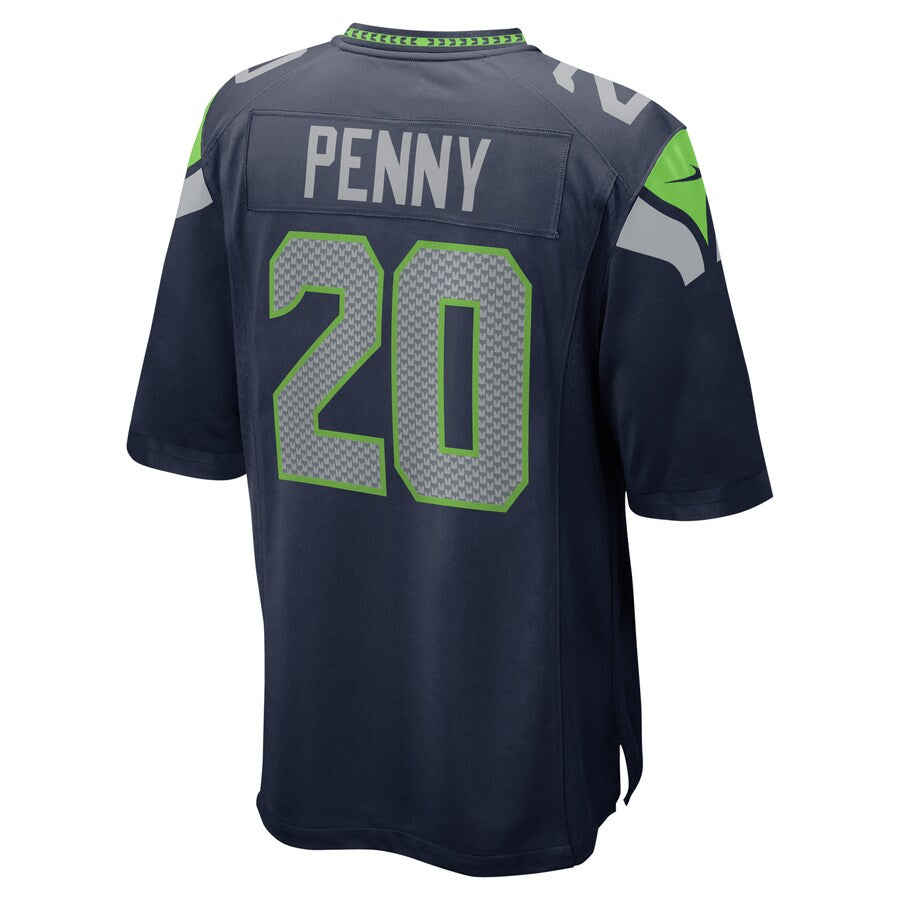 Seattle Seahawks Rashaad Penny 2055 Game Navy Football Jersey product image
