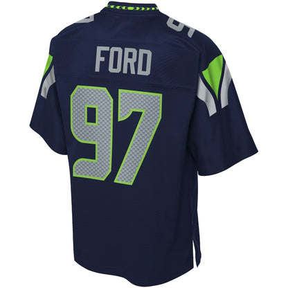 Seattle Seahawks Poona Ford 2068 Pro Line Big & Tall Navy Football Jersey product image
