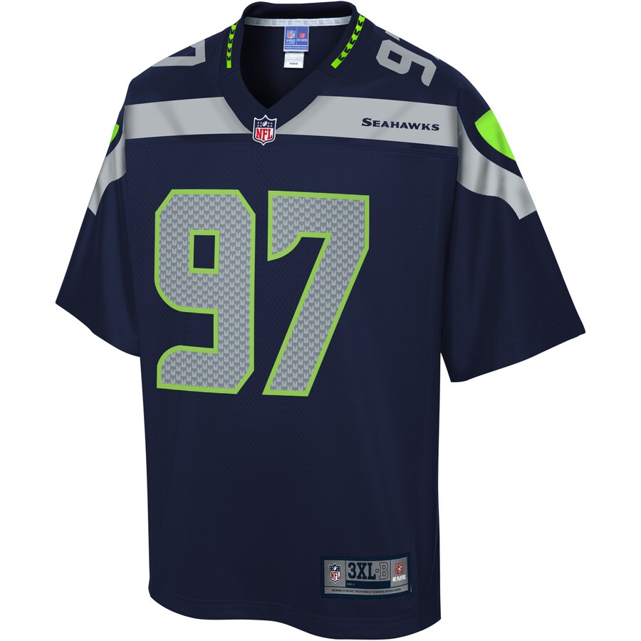 Seattle Seahawks Poona Ford 2068 Pro Line Big & Tall Navy Football Jersey product image