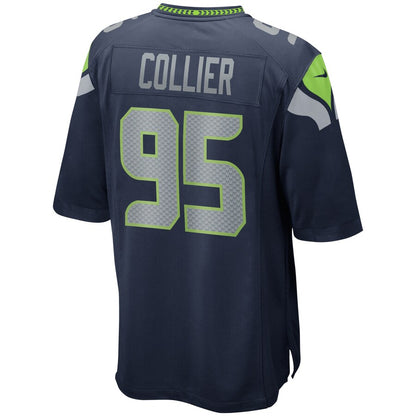 Seattle Seahawks L.j. Collier 2071 Game Navy Football Jersey product image