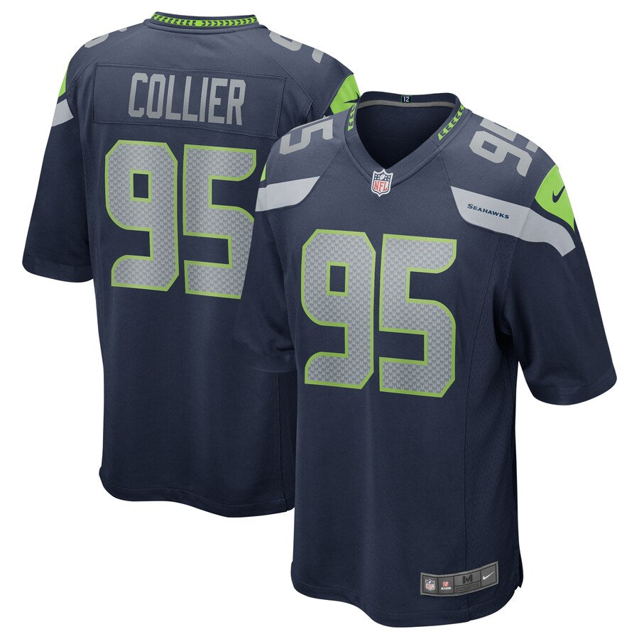 Seattle Seahawks L.j. Collier 2071 Game Navy Football Jersey product image