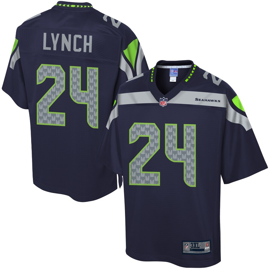 Seattle Seahawks Marshawn Lynch 2002 Pro Line Big & Tall Team Color Football Jersey product image