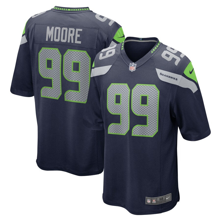 Seattle Seahawks Damontre Moore 2064 Team Game Navy Football Jersey product image