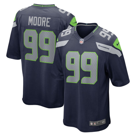 Seattle Seahawks Damontre Moore 2064 Team Game Navy Football Jersey product image