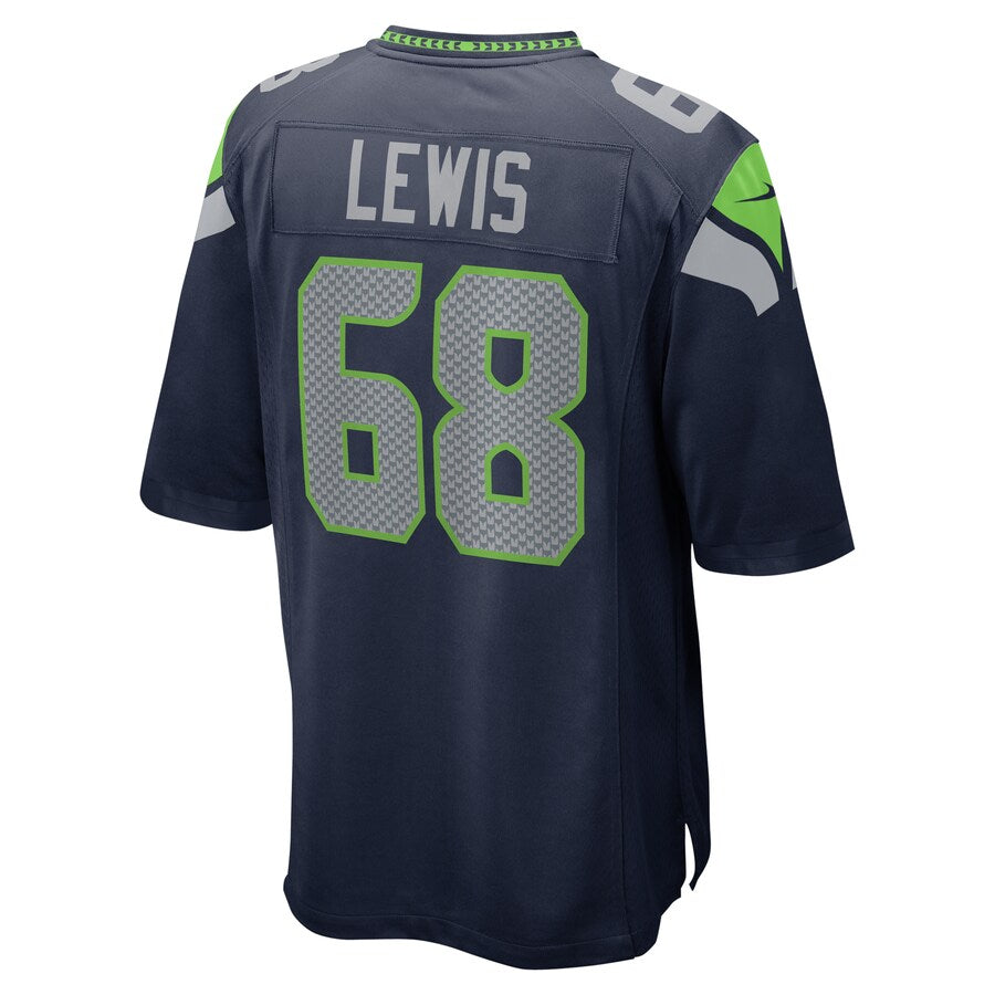 Seattle Seahawks Damien Lewis 2087 Game Navy Football Jersey product image