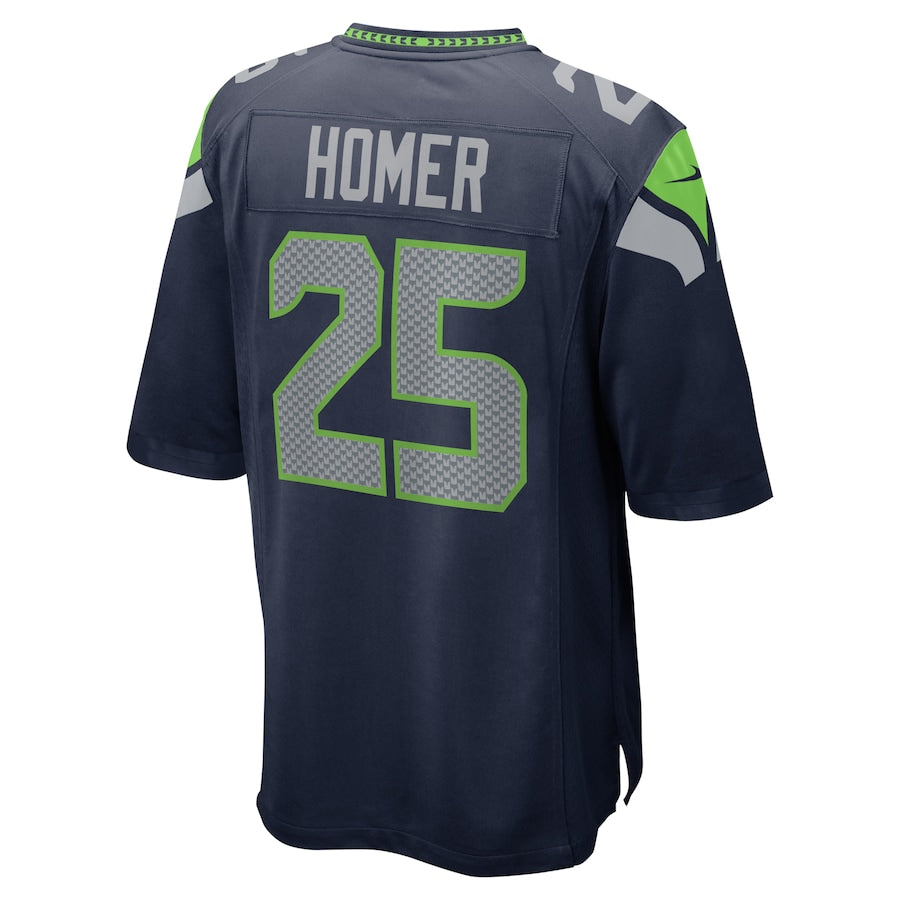 Seattle Seahawks Travis Homer 2029 Game Navy Football Jersey product image