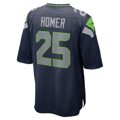 Seattle Seahawks Travis Homer 2029 Game Navy Football Jersey product image