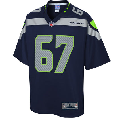 Seattle Seahawks Demarcus Christmas Pro Line Big & Tall Navy Football Jersey product image
