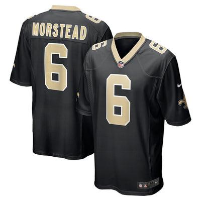 New Orleans Saints Thomas Morestead Game Black Football Jersey product image