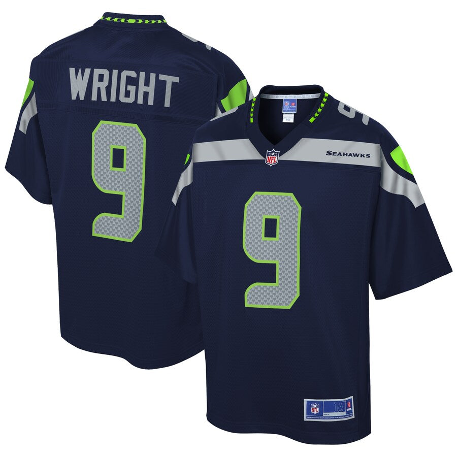 Seattle Seahawks Terry Wright Pro Line Navy Football Jersey product image