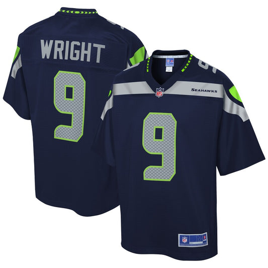 Seattle Seahawks Terry Wright Pro Line Navy Football Jersey product image