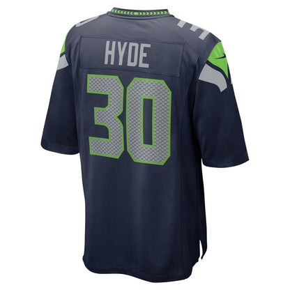 Seattle Seahawks Carlos Hyde Game Navy Football Jersey product image