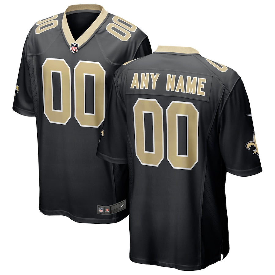 New Orleans Saints Custom Game Black Football Jersey product image